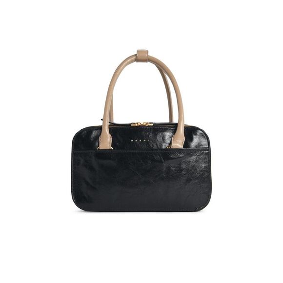 MARNI Handbags - Marni Small 'Boxyne' Bag In Black Brown And Taupe Leather Women